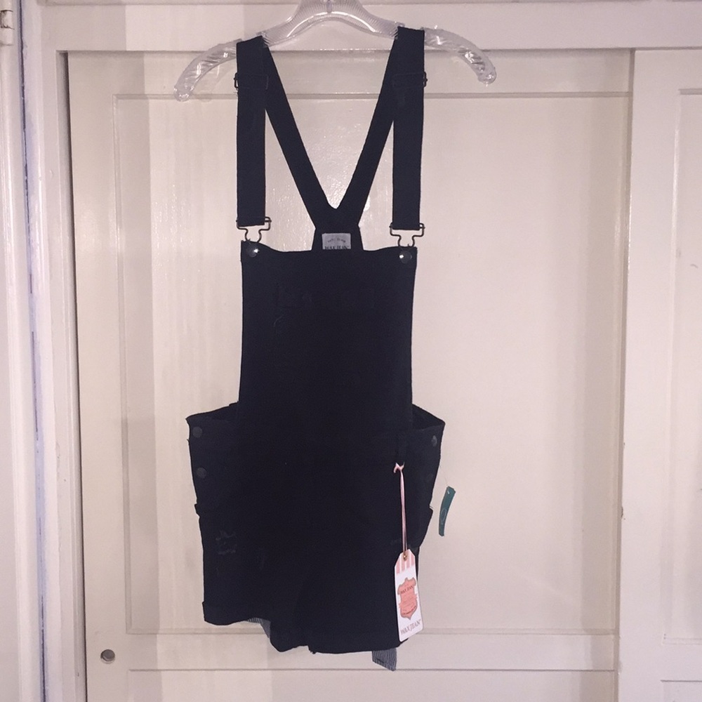 Black Overall Shorts